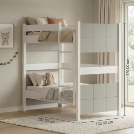Casakids Cosy μασίφ παιδική κουκέτα διαιρούμενη 110cm